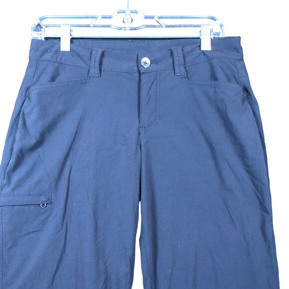 Eddie Bauer Womens Pants Black Cargo Travex Adjustable Legs Hiking Stretch 4 - Picture 1 of 10
